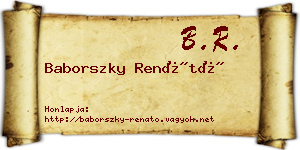 Baborszky Renátó névjegykártya