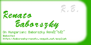 renato baborszky business card